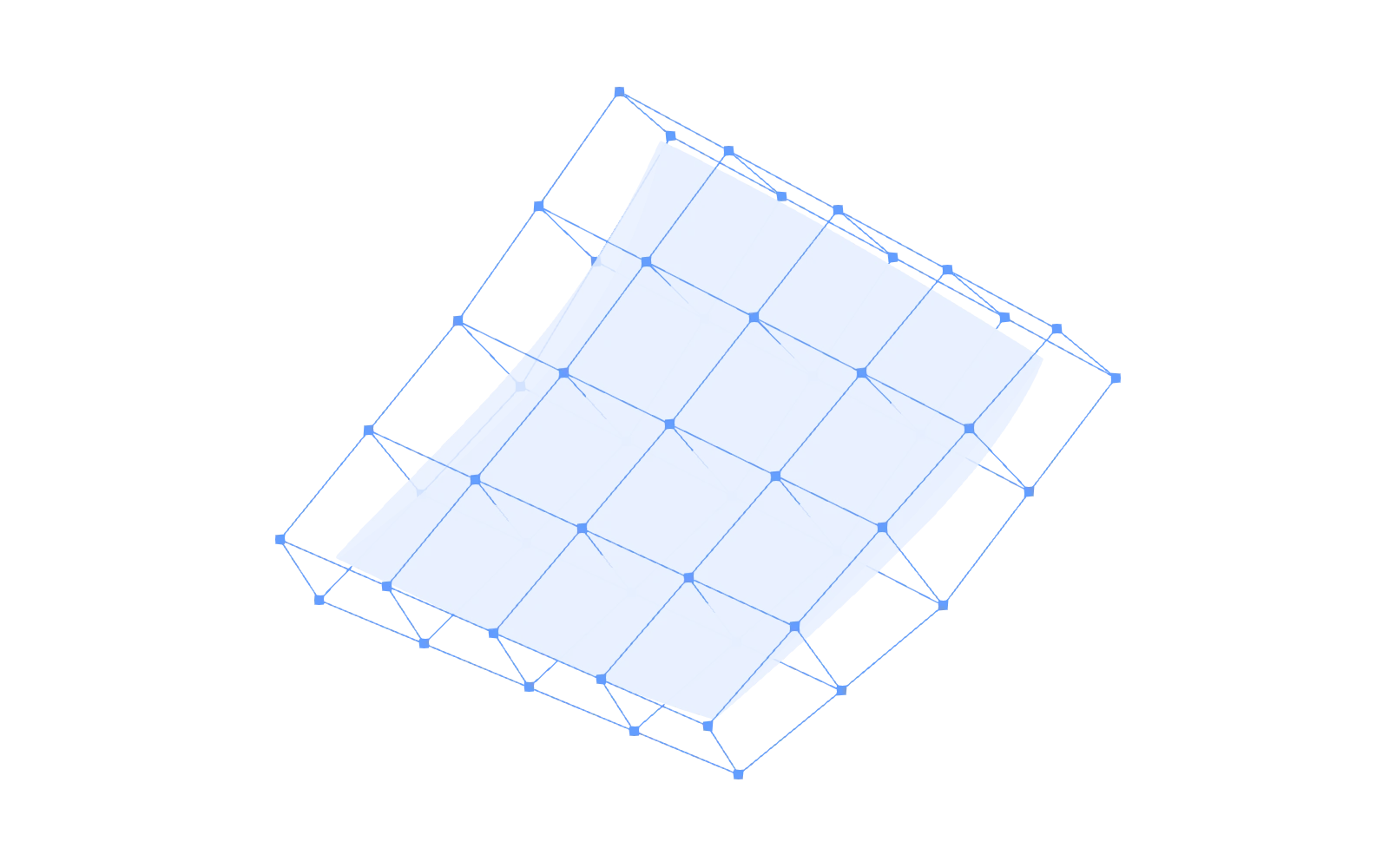Control-point lattice enclosing a curved surface
